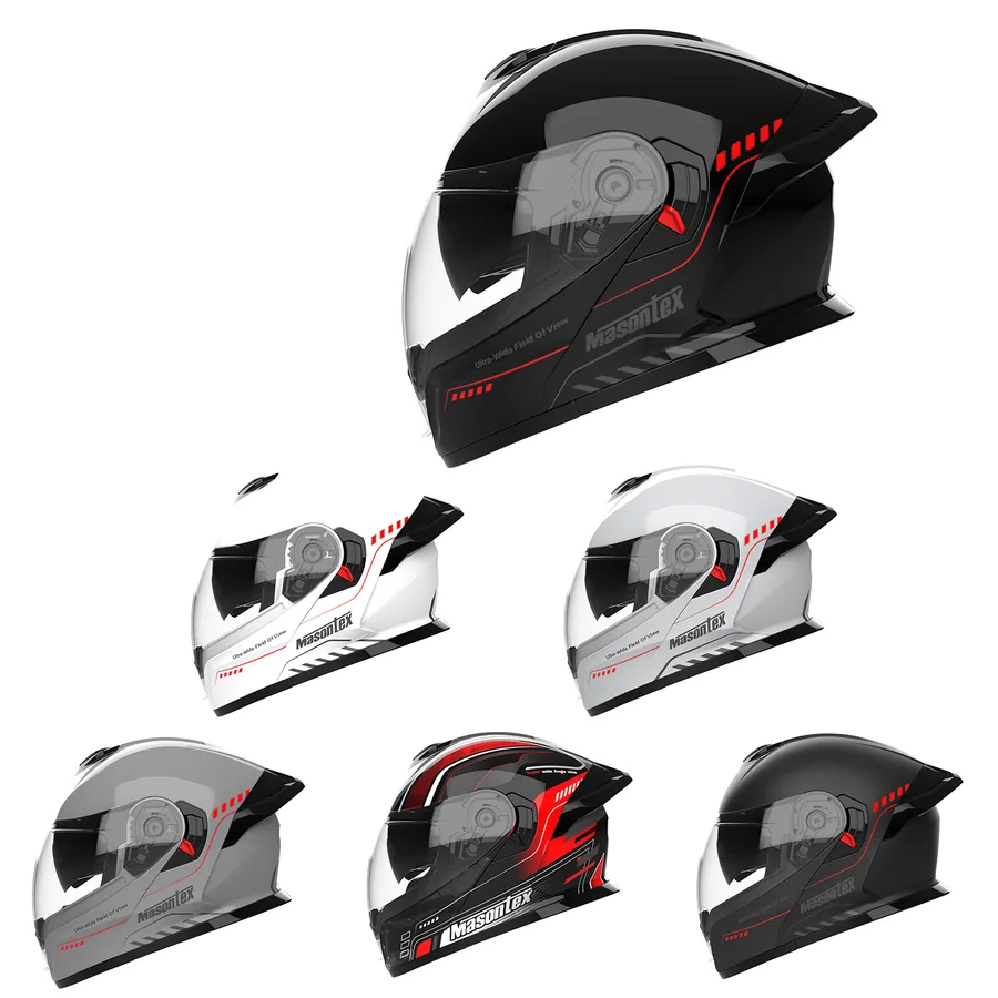 Casco para motocicleta Masontex modelo 298, variante gráfica 2